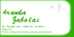 aranka zabolai business card